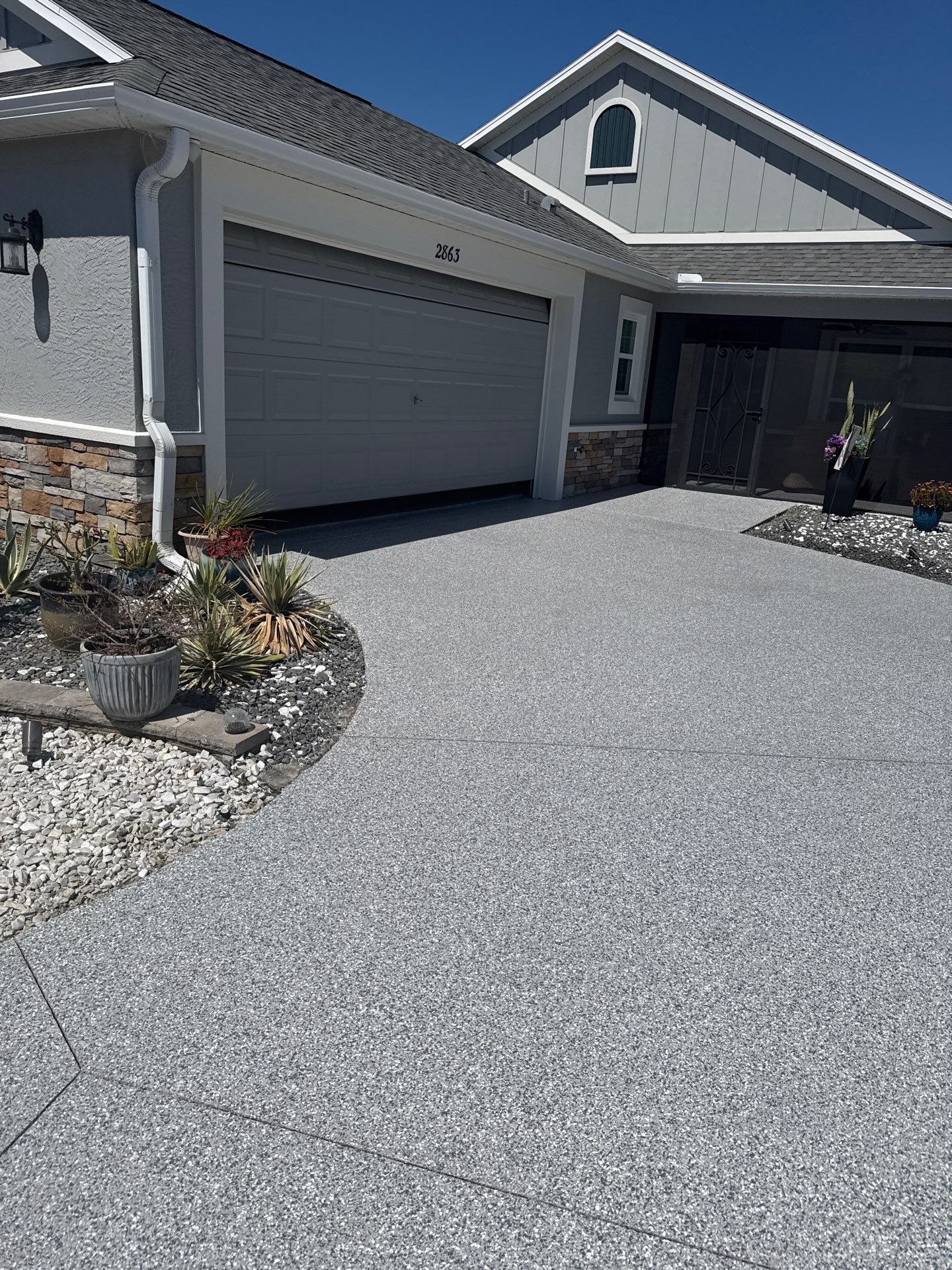 Driveway & Sidewalk Slatestone by Innovative Concrete Coatings 