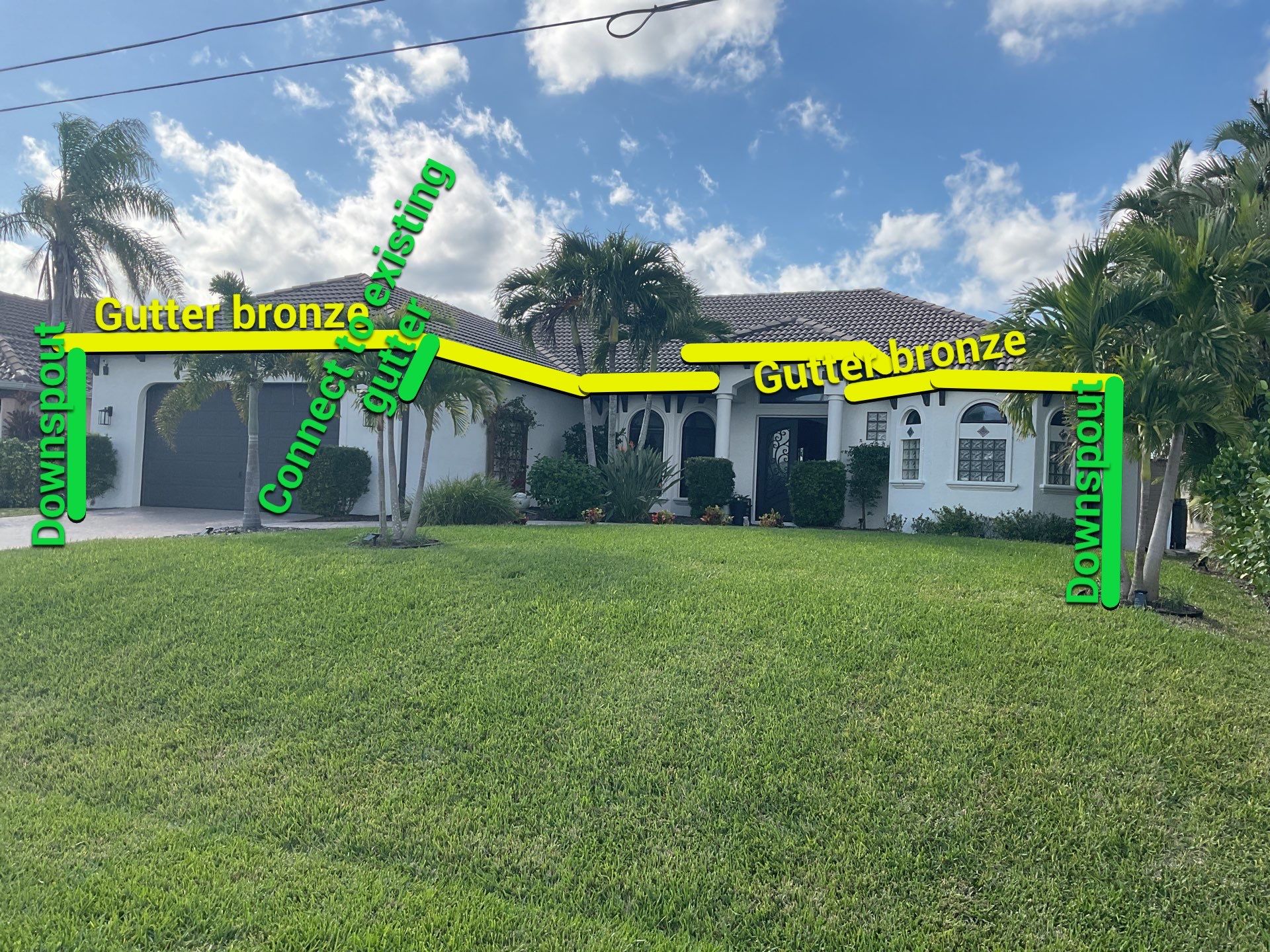 Bronze Gutter Repair and Replacement in Cape Coral FL by Gutter Professors