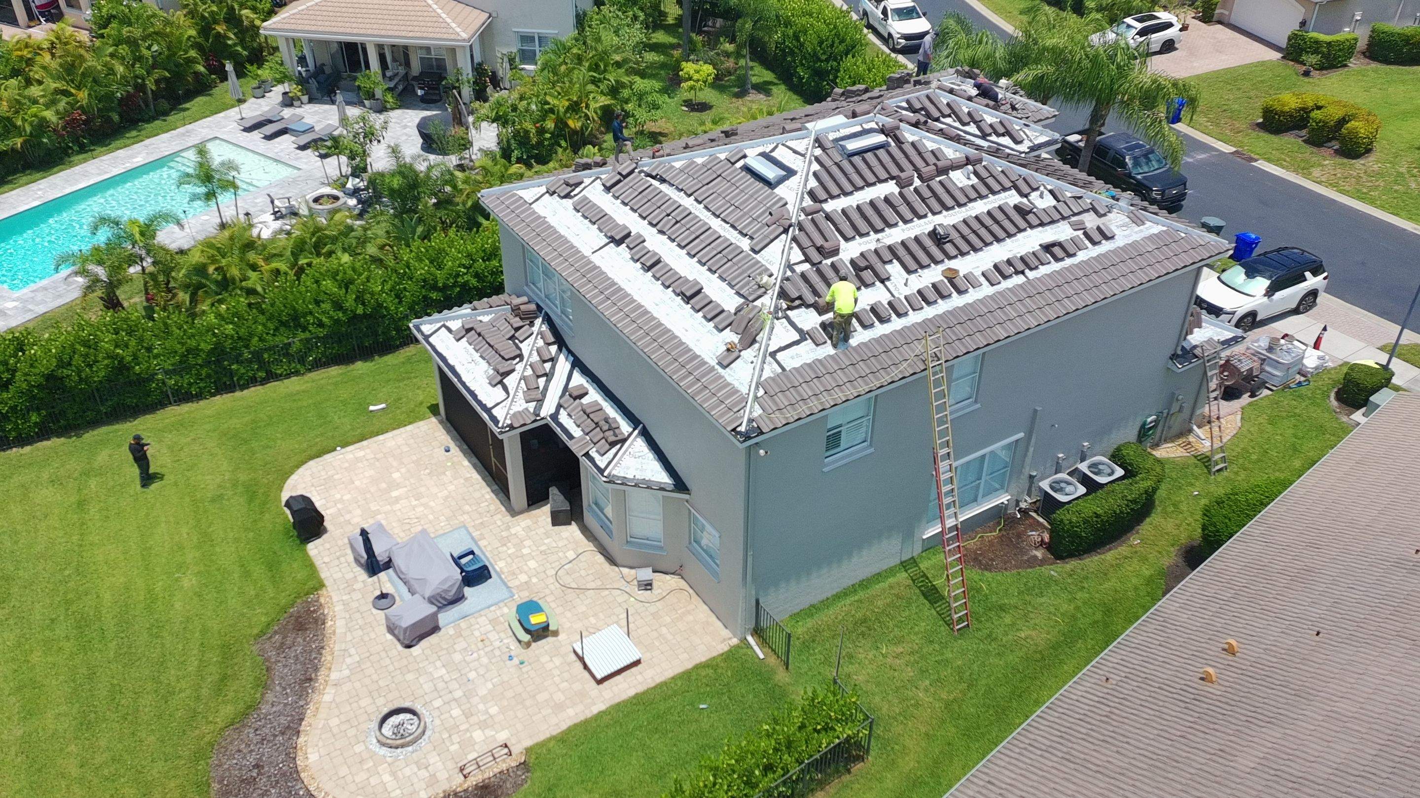 Concrete Tile Replacement in Botanica Lakes by International Roofing