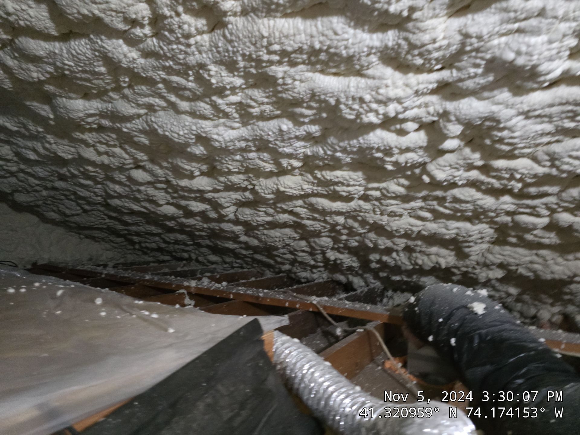 Attic Insulation using open cell spray foam by NYS Foam & Energy