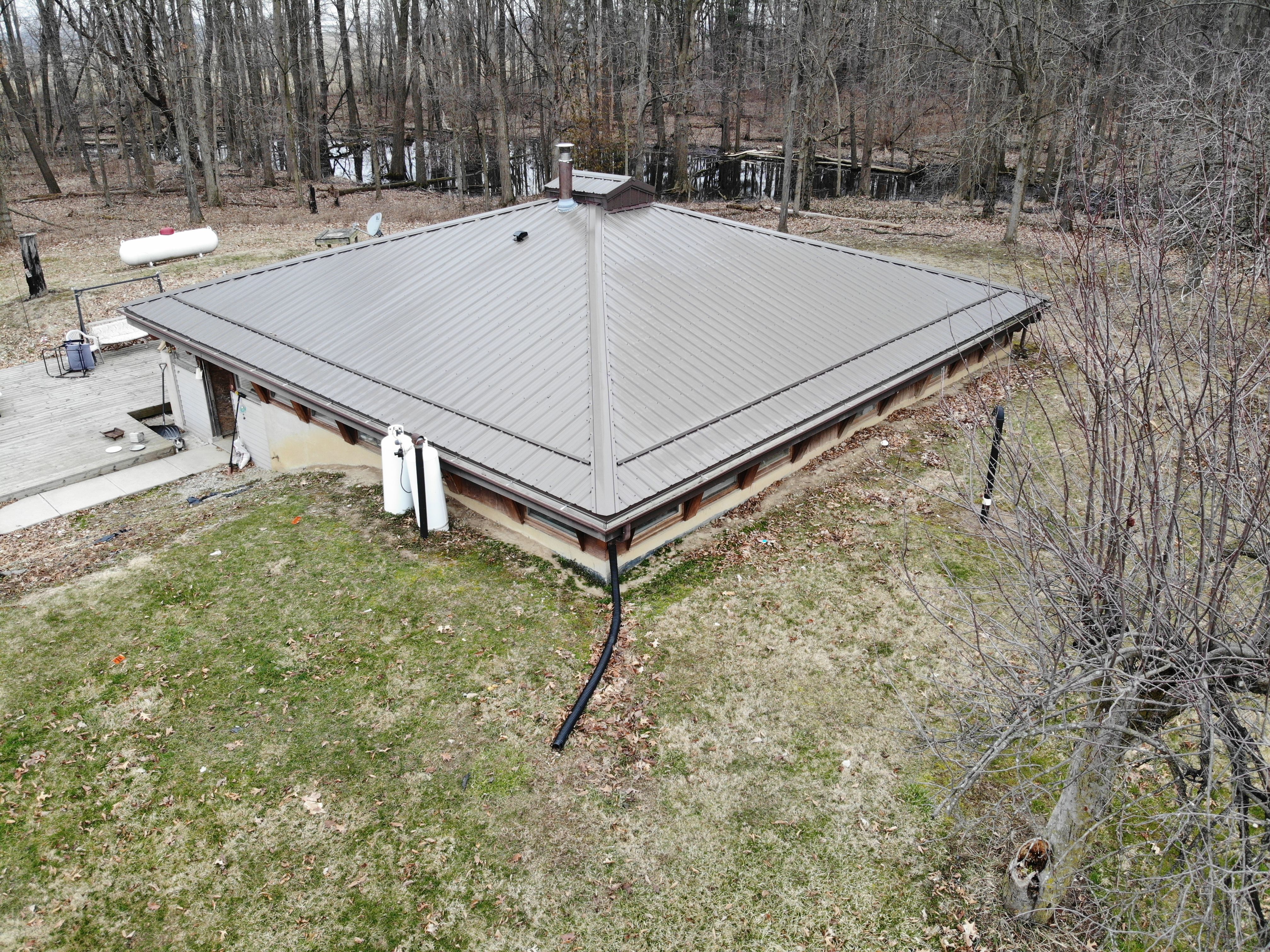 Exposed Fastener Metal Roof on Multi-Home Property in Columbia City, Indiana by 4Ever Metal Roofing