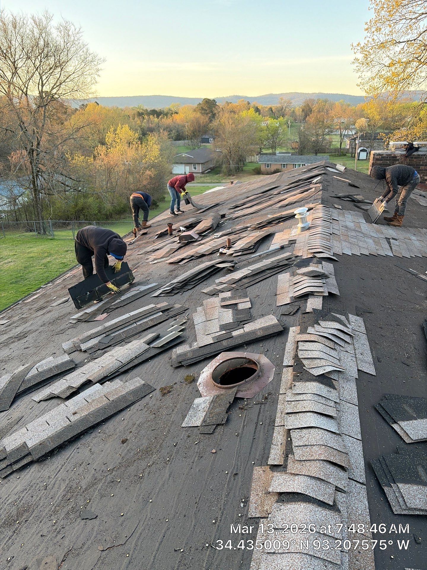 GAF Timberline UHDZ Shingle Roof Replacement and Decking Repair in Pearcy by Temple Roofing and Exteriors
