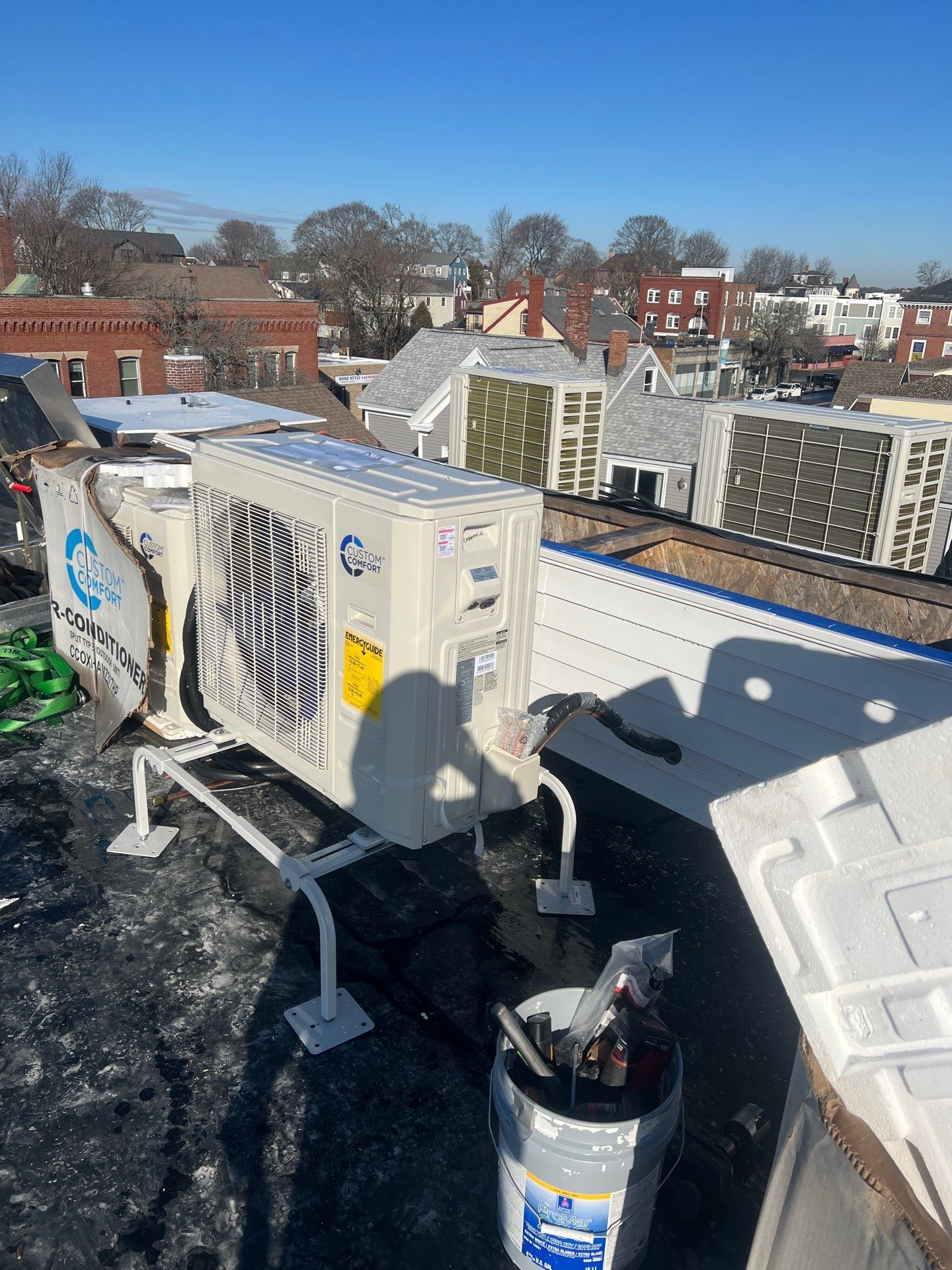 Mini Split Condenser Installation — Beverly, MA. by FAGONE MECHANICAL