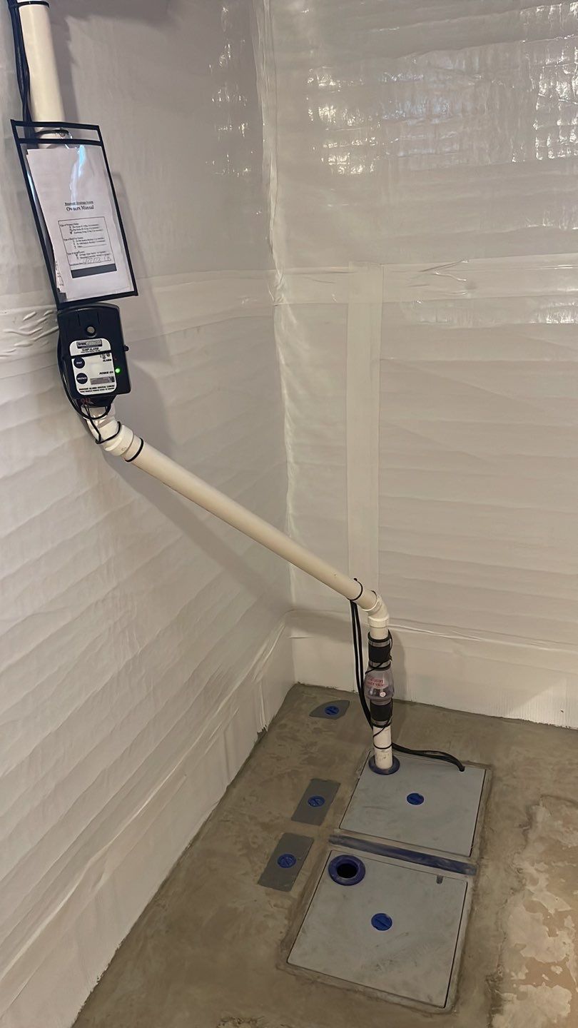 Embedded Fiber Reinforcement and Basement Waterproofing using GrateDrain Waterproofing System by Toledo Basement Repair