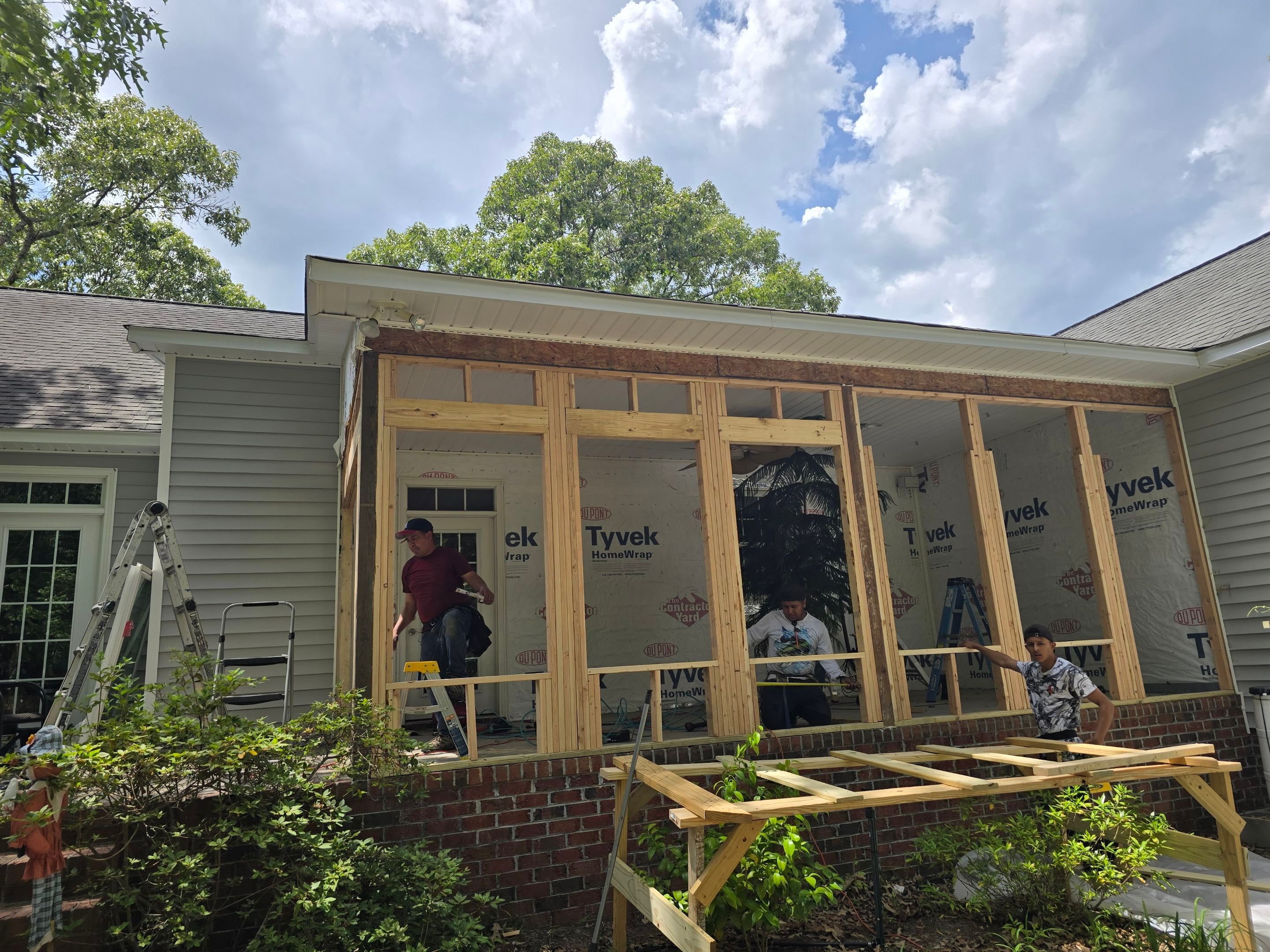 Custom Sunroom Conversion and Window Installation in New Bern by The Remodeling Company