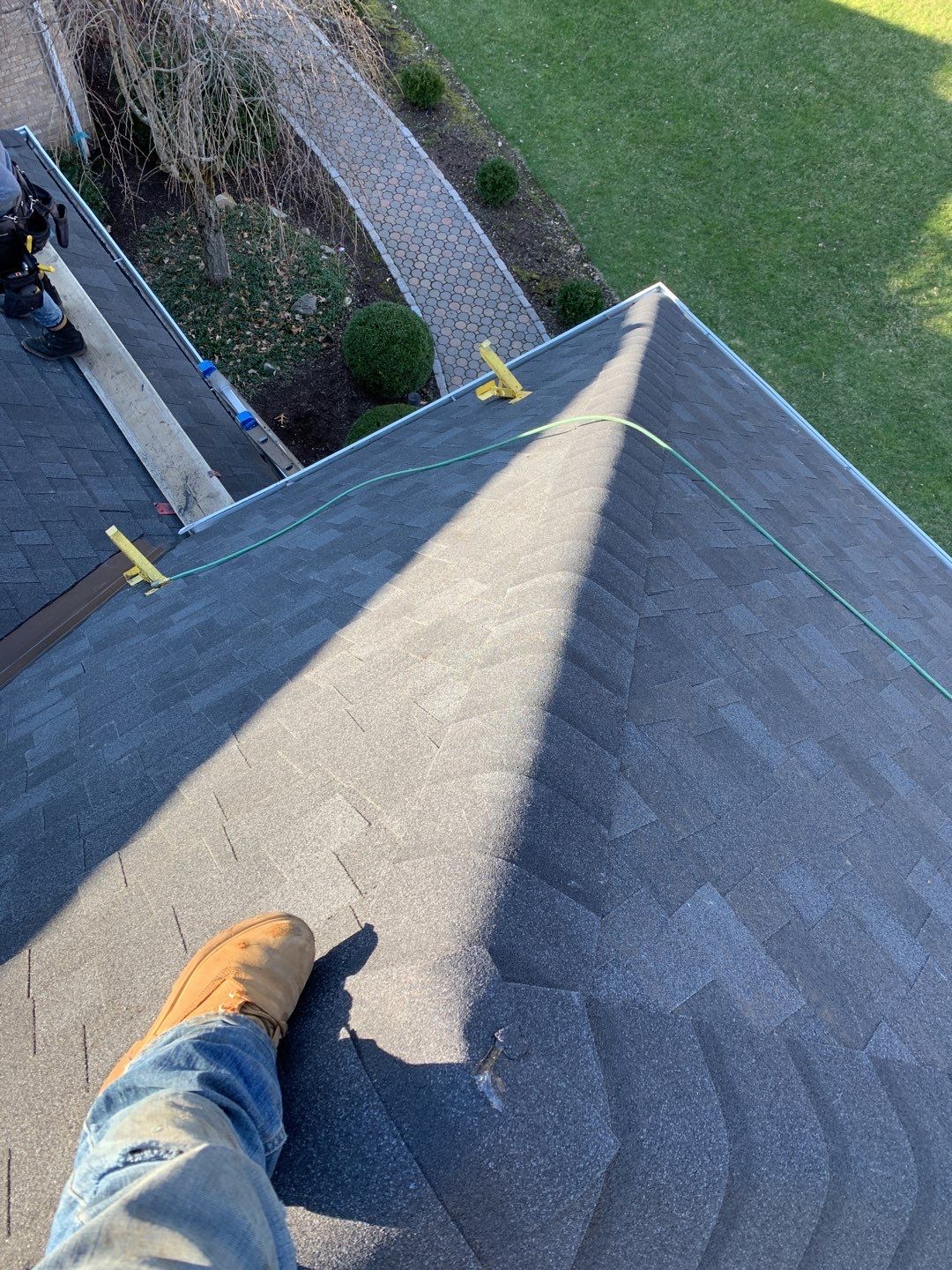 Residential Roofing Installation using Owens Corning TruDefinition Onyx Black by A Plus Exterior