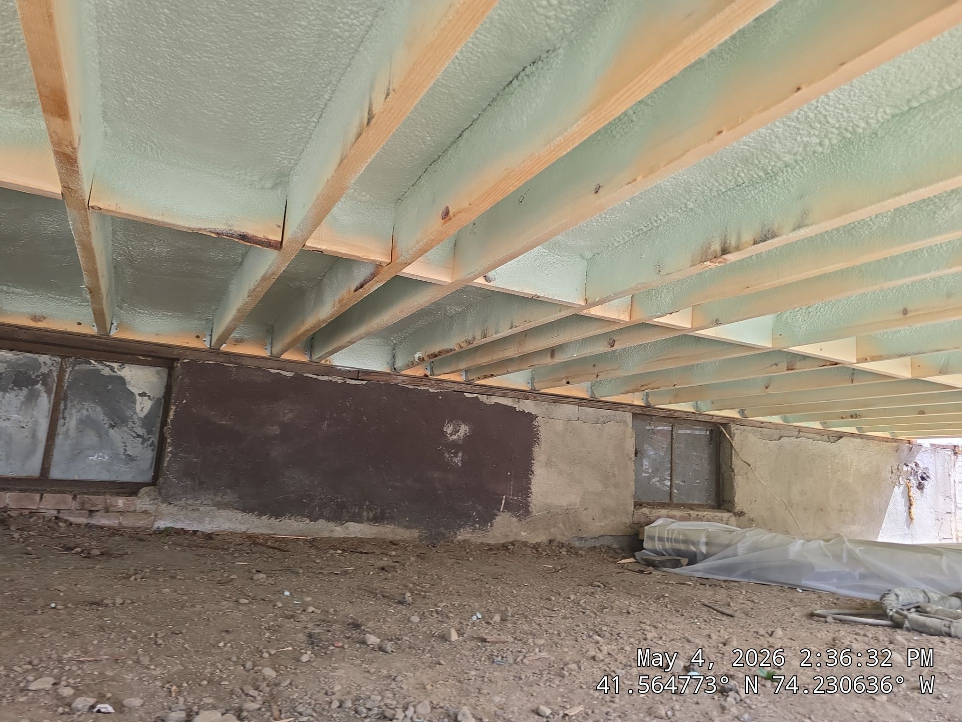 Exterior Walls using Closed Cell Spray Foam by NYS Foam & Energy