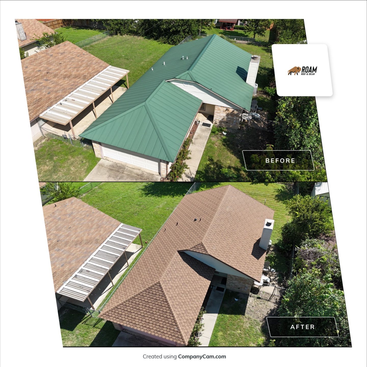Killeen, TX Roof Replacement using Stone-Coated Steel by ROAM Roof & Solar