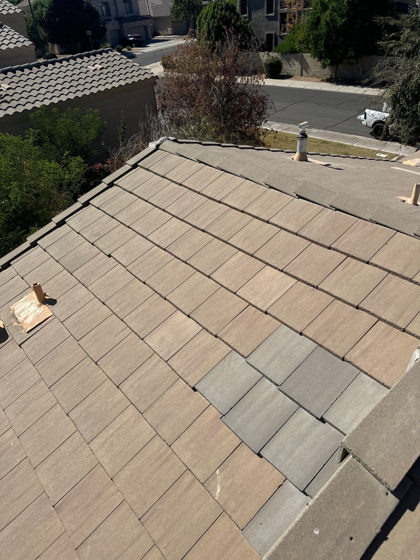 Autumn Sand Concrete Tile by Reimagine Roofing