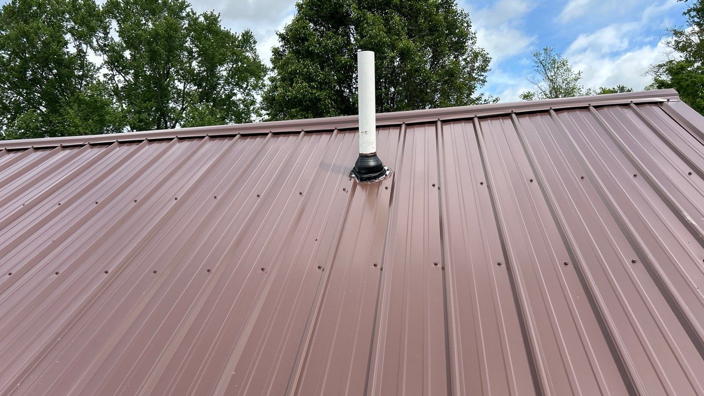 Residential Roofing Installation using Performance Panel Metal - Coca Brown by RoofX 