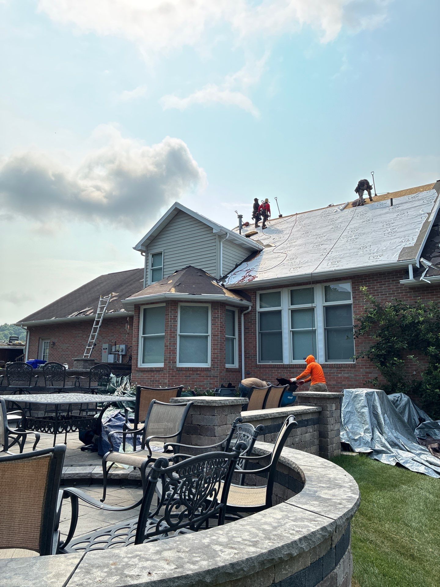 Full Roofing Replacement and Gray Shake Hardie Siding Installation in Butler by Cousins Roofing Siding & Decks