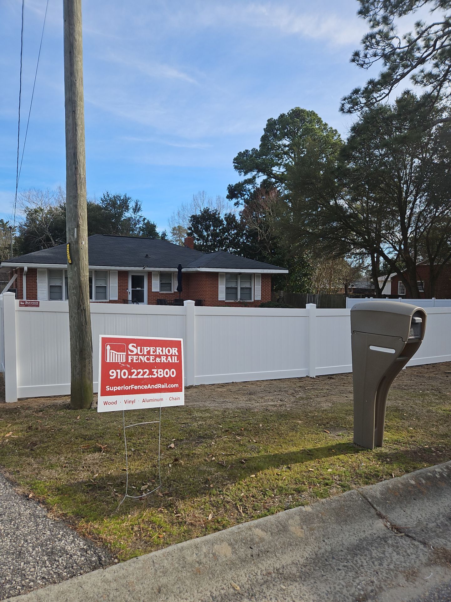 Project in Fayetteville by Superior Fence and Rail