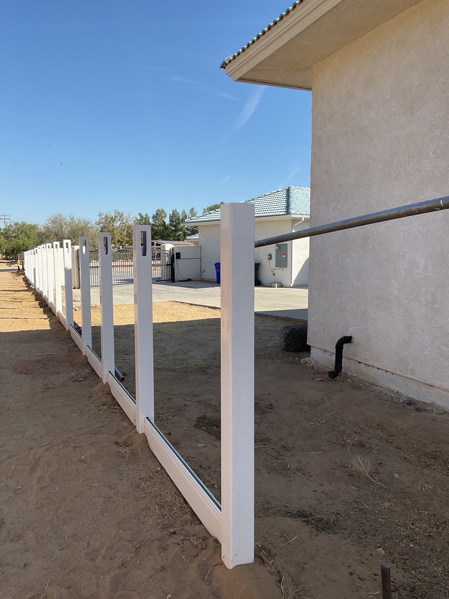 Fence Installation using Ranch Style Vinyl by Fence Guys Inc. 