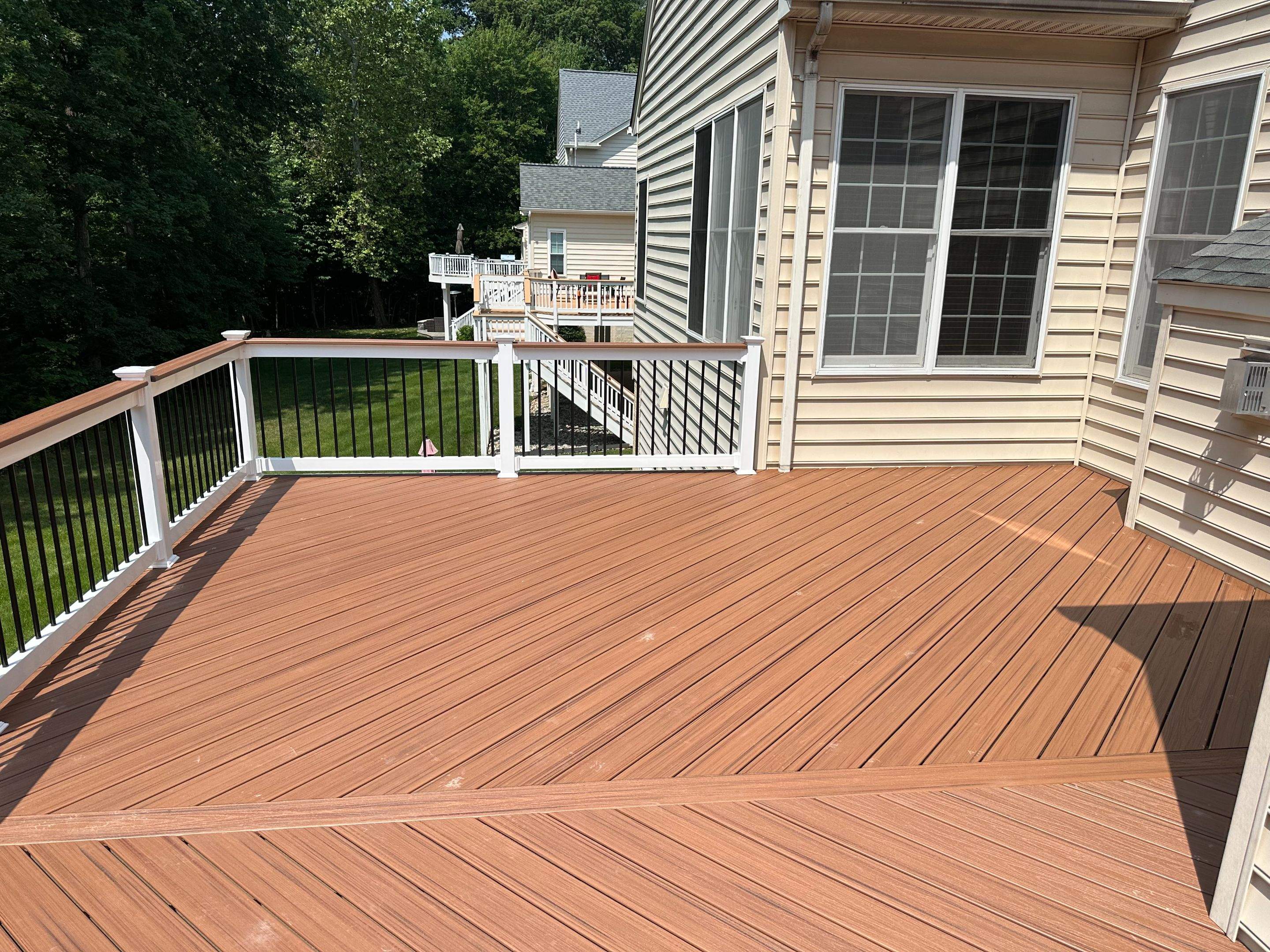 New Trex Composite Deck in South Riding, VA by Sunburst Construction Inc