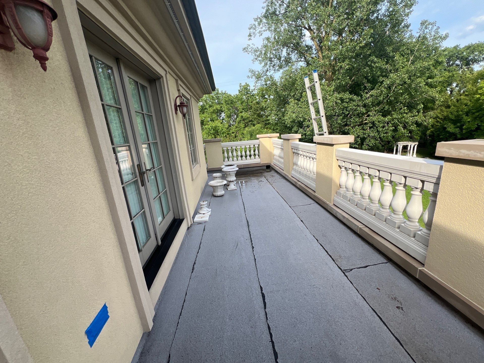 concrete cleaning using Algaecide, soft wash soap by Northern Power Washing LLC.
