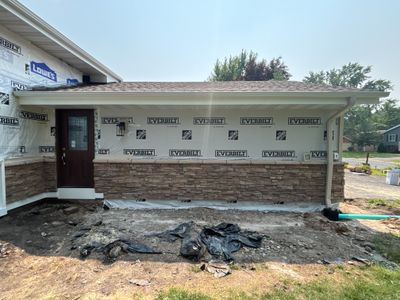 5-Inch Desert Sand Seamless Gutter Installation with Underground Drainage – Vandais Heights, MN