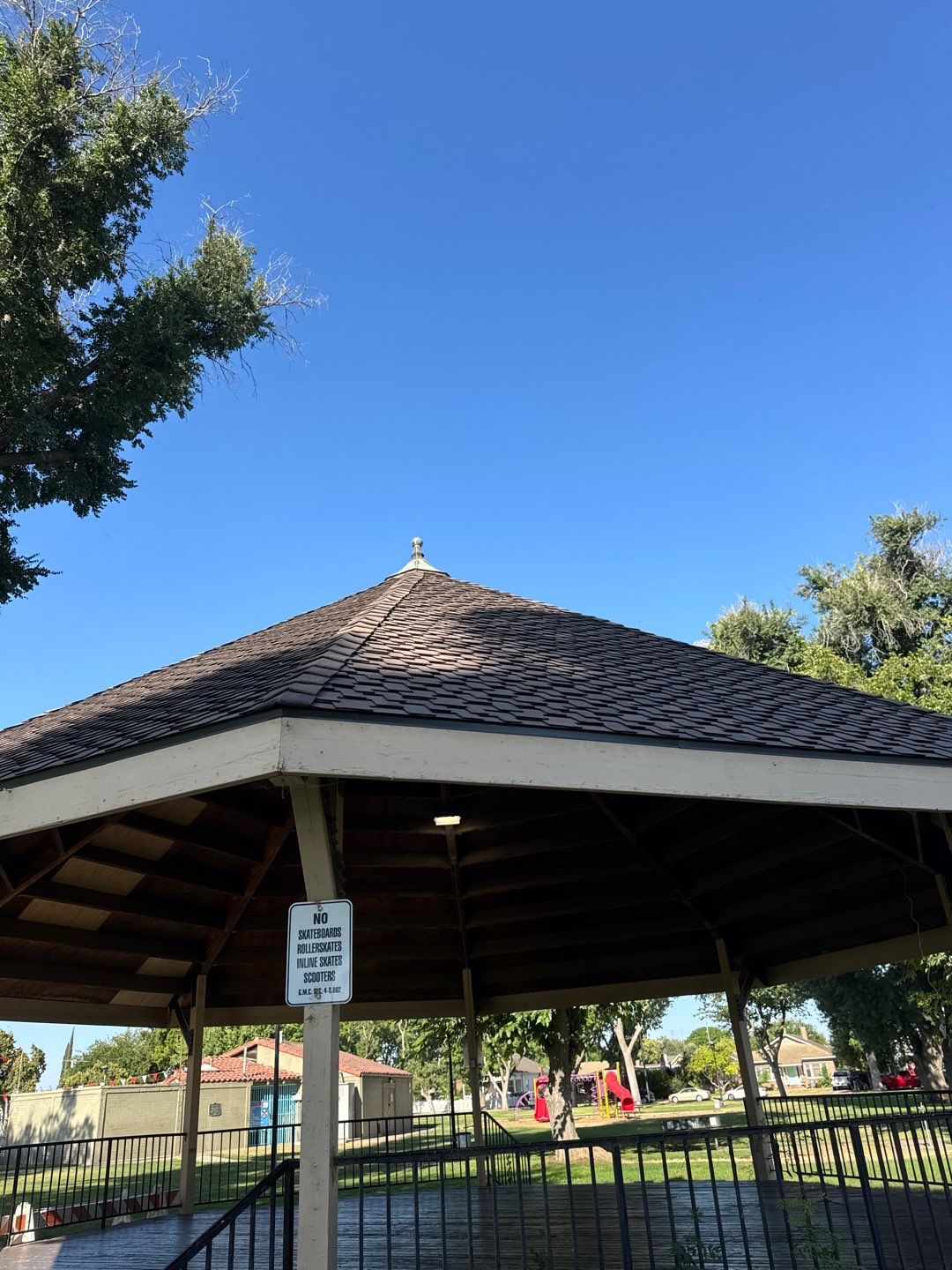 City of Gustine Gazebo project by Straight Edge Roofing Inc