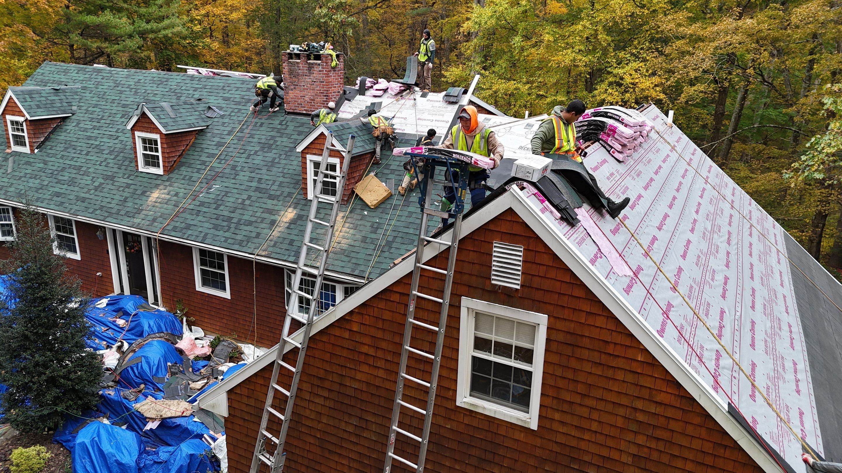 Owens Corning Duration : Chateau Green with Copper Accents in Avon, CT by Golden Shield Roofing