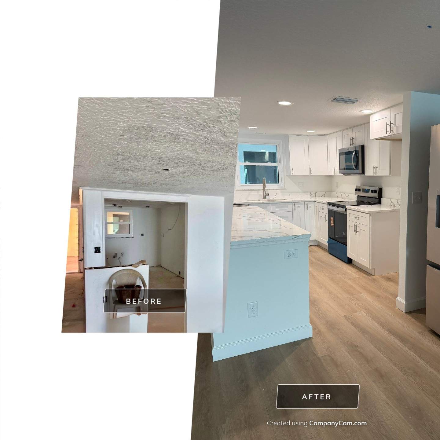Full Condominium Remodel Featuring Aubrey Oak Flooring In Daytona Beach by Acies Renovations