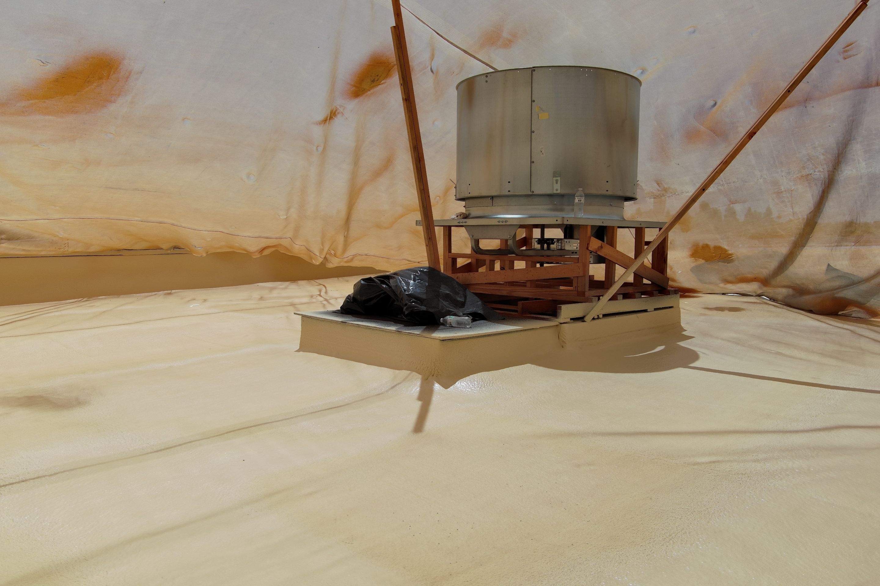 Pro Farms Spray foam roofing project by Straight Edge Roofing Inc