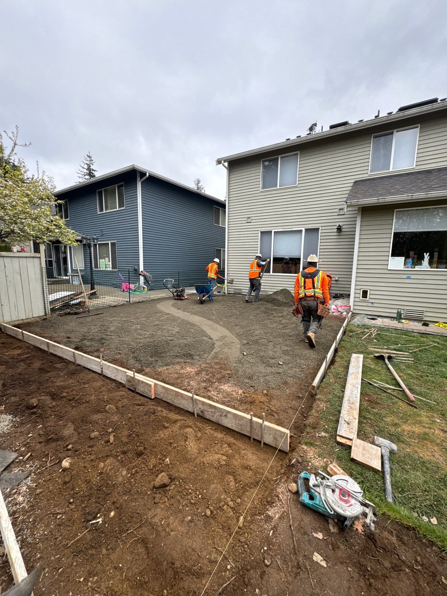 Benedict | Stamped Concrete Back Patio by Jireh Asphalt & Concrete Inc 