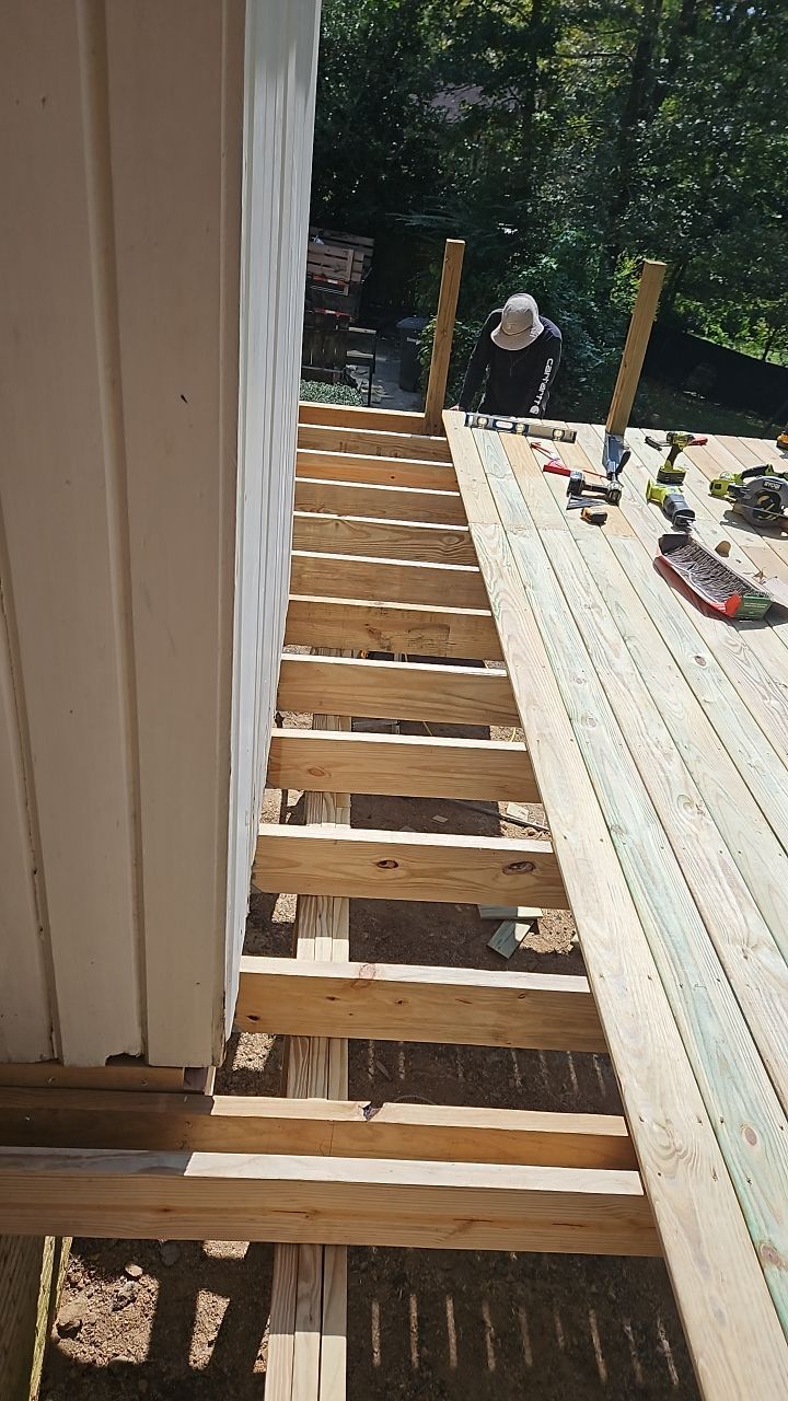 Split Rail Trail - Deck Installation  by Pillar and Pine