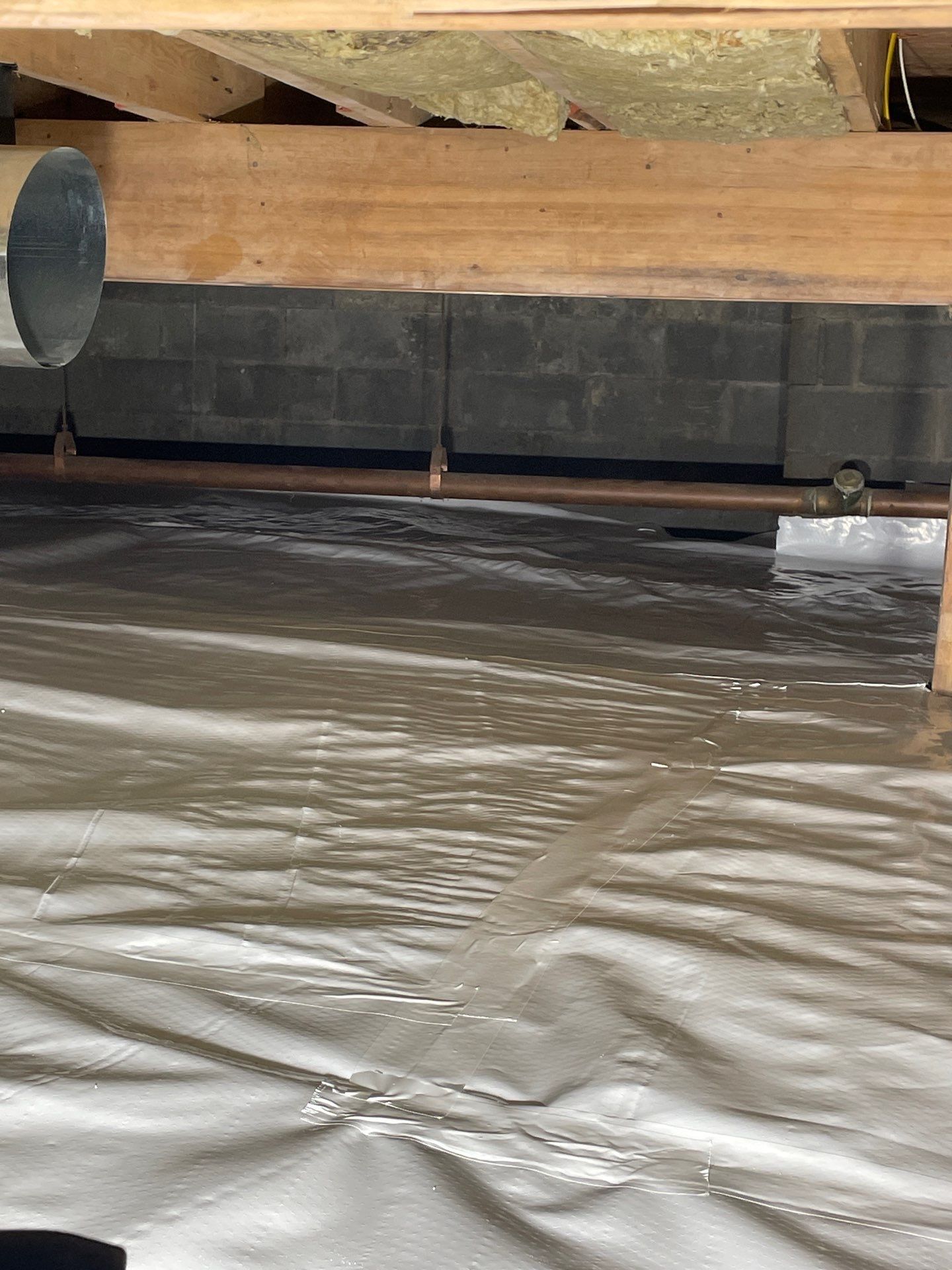 Basement Exterior Walls using Closed Cell Spray Foam by NYS Foam & Energy