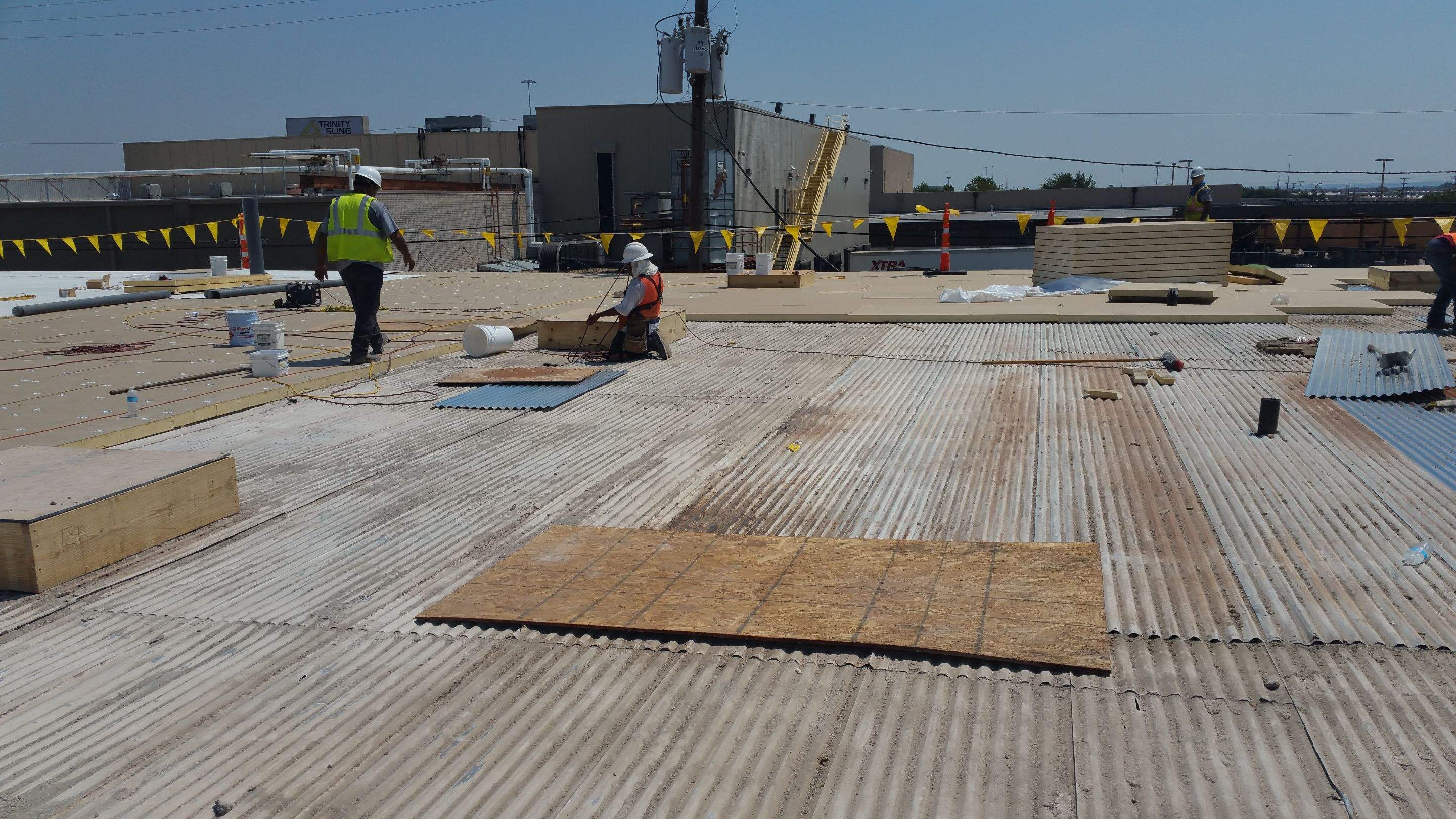Massive Storm Damage Project - Factory in Arlington by First United Roofing & Construction