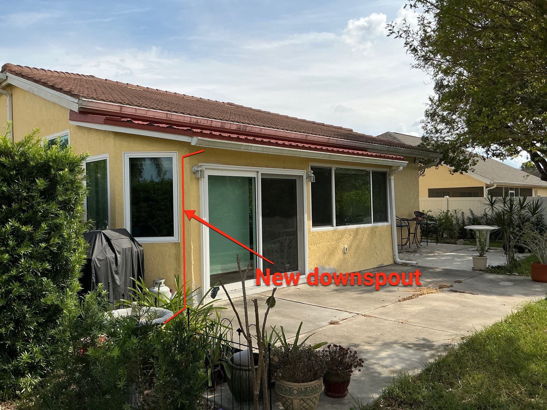 Splash Guard Installation in Bradenton FL by Gutter Professors