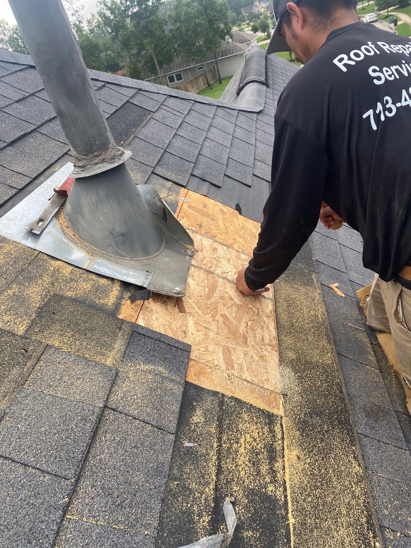 Hail Damage using Owen's Corning Duration (Lifetime) Shingles by Roof Repair Company