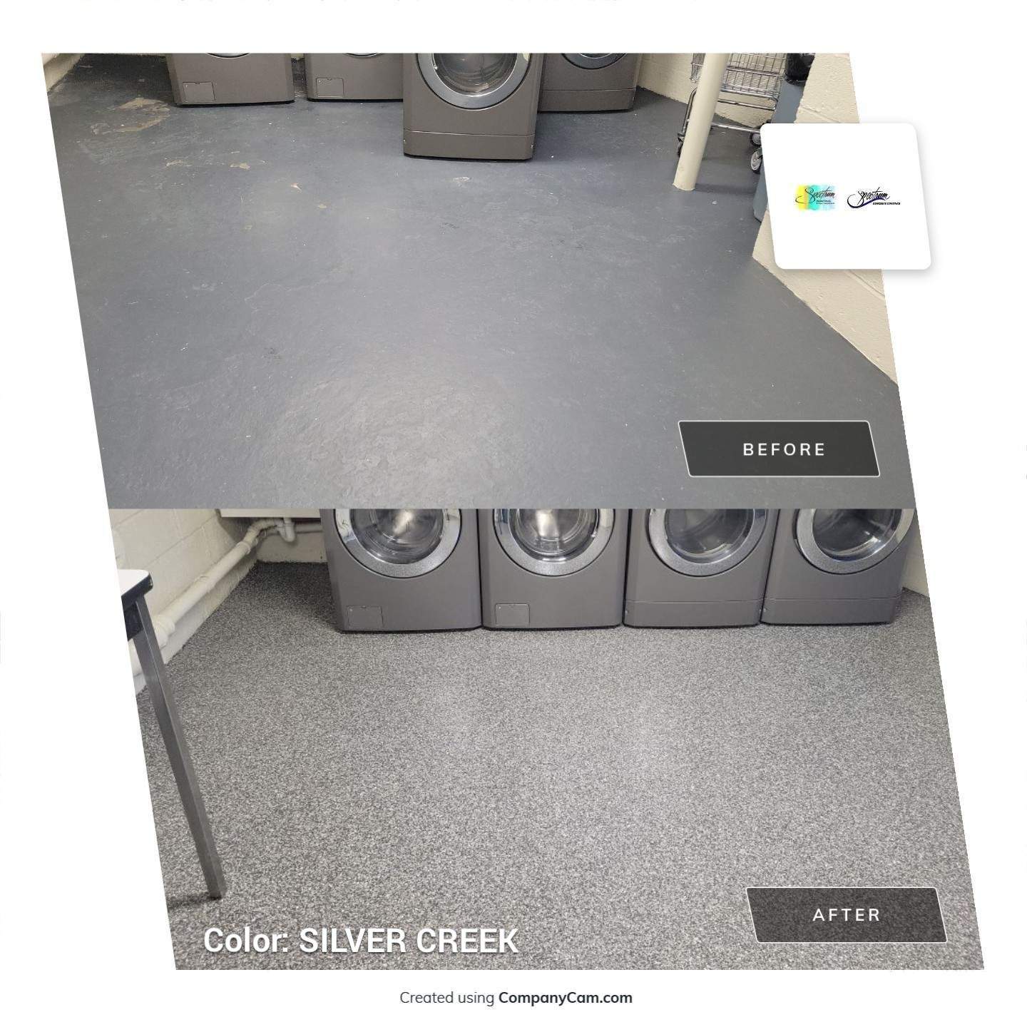 Laundry Room Floor Coating using Penntek by Spectrum Painting, LLC