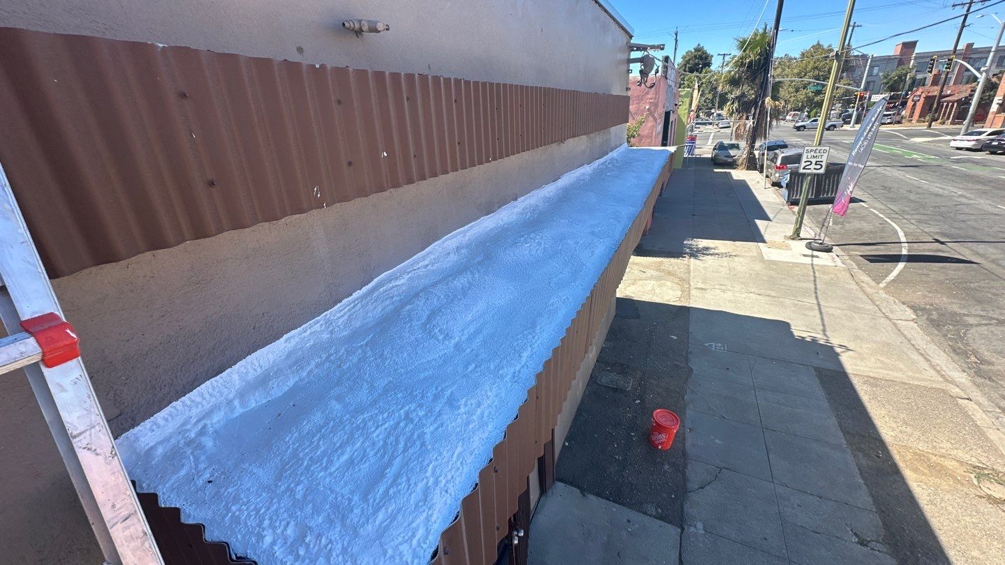 Foam Refurbish using Conklin Benchmark/PUMA XL coatings and spray foam by Straight Edge Roofing Inc