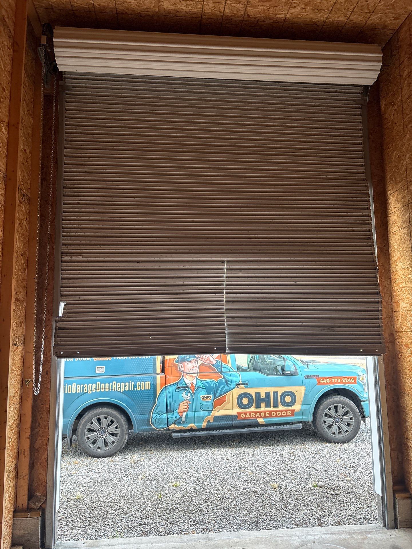 Commercial Roll-Up Garage Door Installation in Cortland OH by Ohio Garage Door Repair