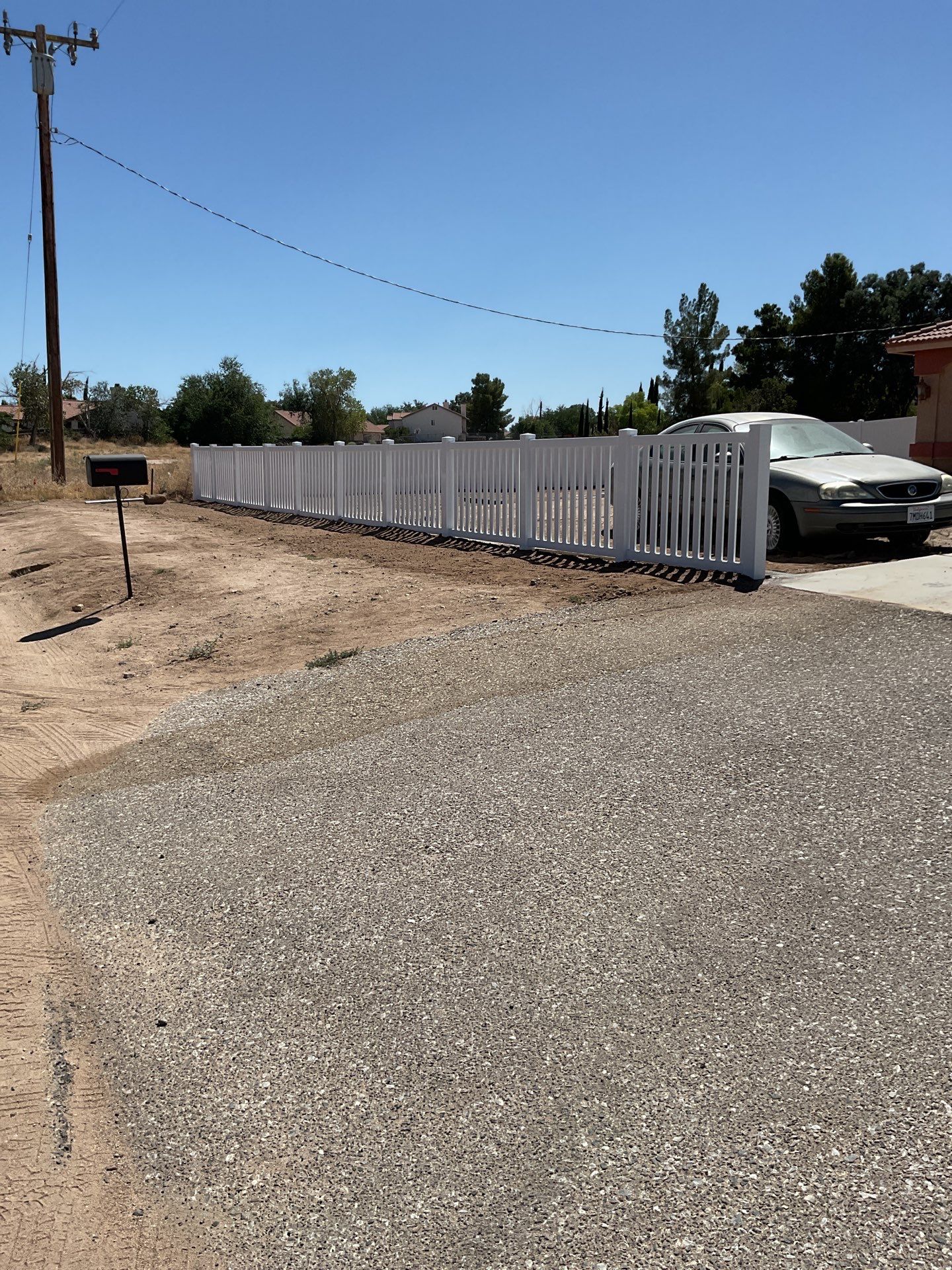 Fence Installation using vinyl pickett by Fence Guys Inc.
