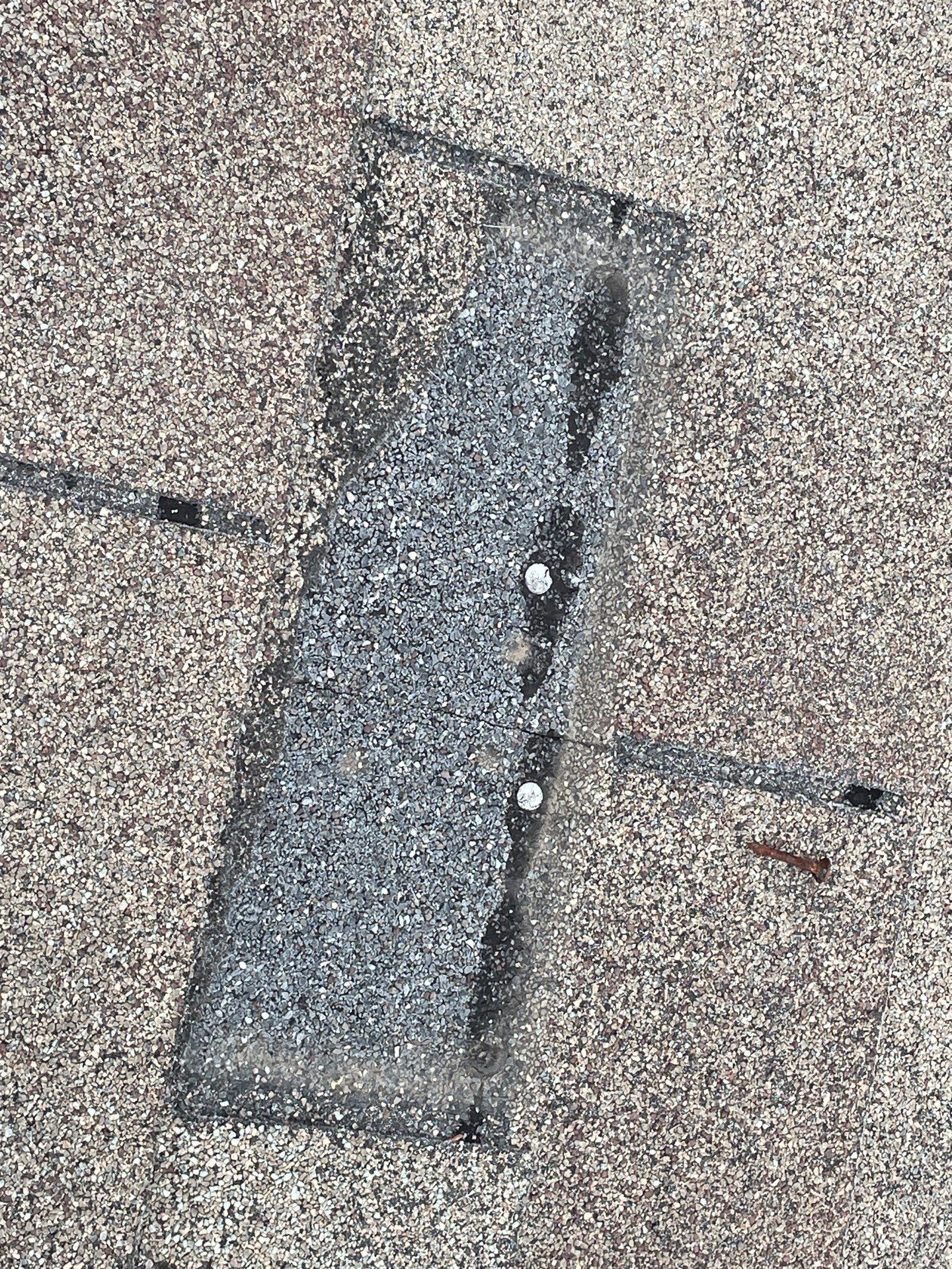 Hail Damage using Owen's Corning Duration (Lifetime) Shingles by Roof Repair Company