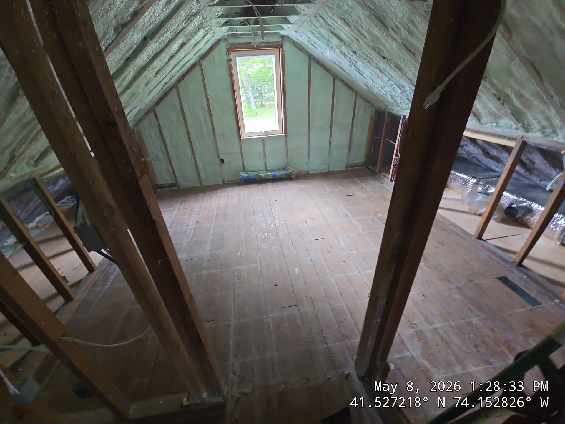 Attic Insulation using Closed Cell Spray Foam by NYS Foam & Energy