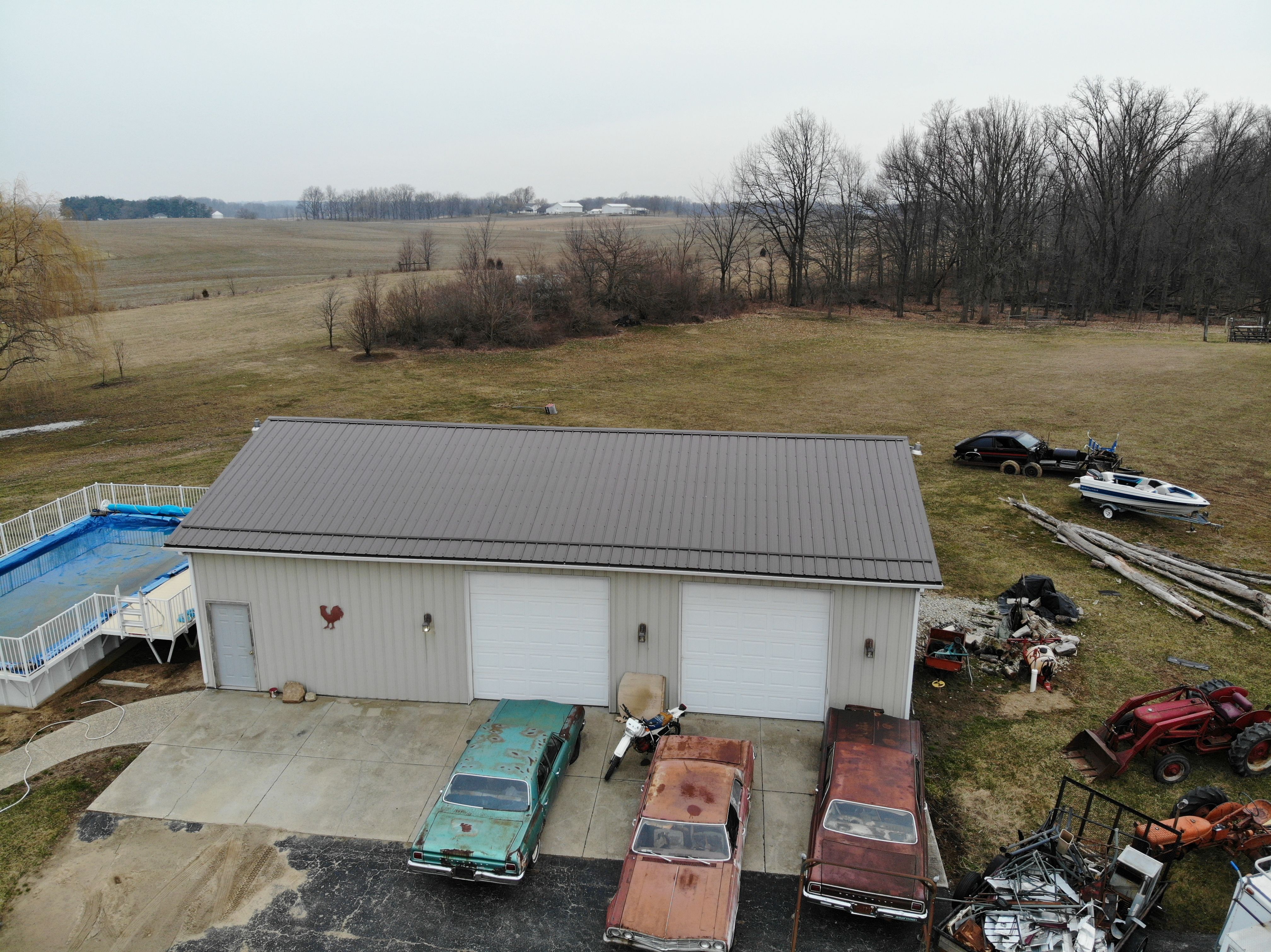 Exposed Fastener Metal Roof on Multi-Home Property in Columbia City, Indiana by 4Ever Metal Roofing