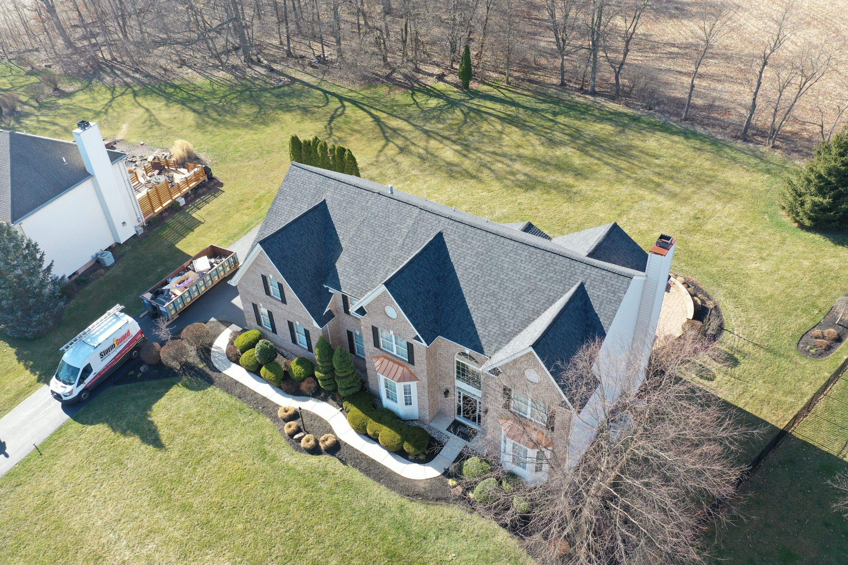 Roofing Installation using CertainTeed Landmark Pro - Max Def Moire Black by Storm Guard of Ches-Mont PA