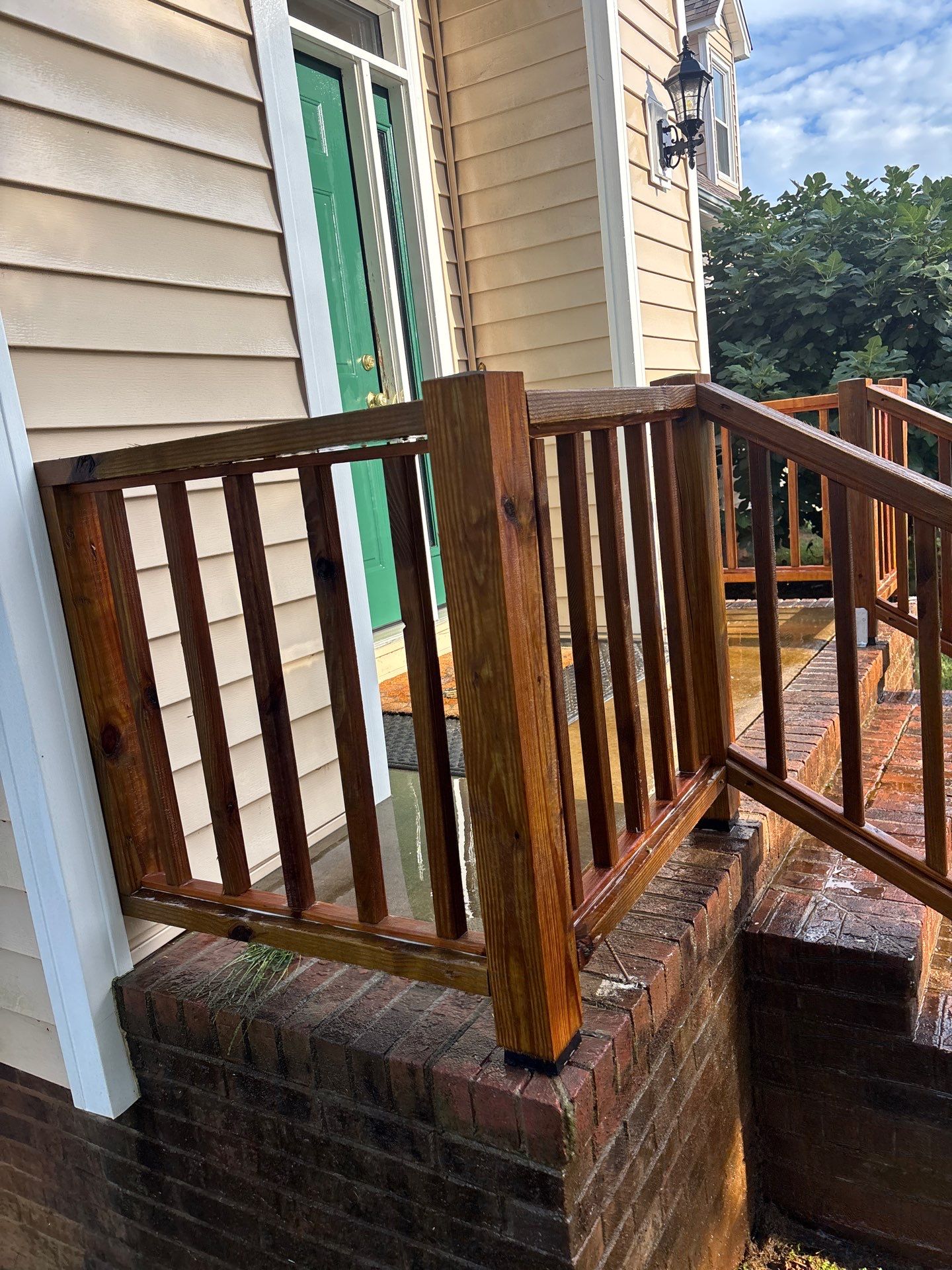 Concrete Walk Way and Wood Deck using Wood and Concrete Sealant by DuraSeal