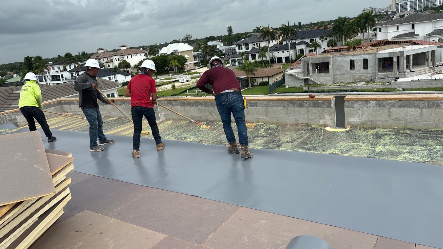 Residential Install of Flat TPO by International Roofing