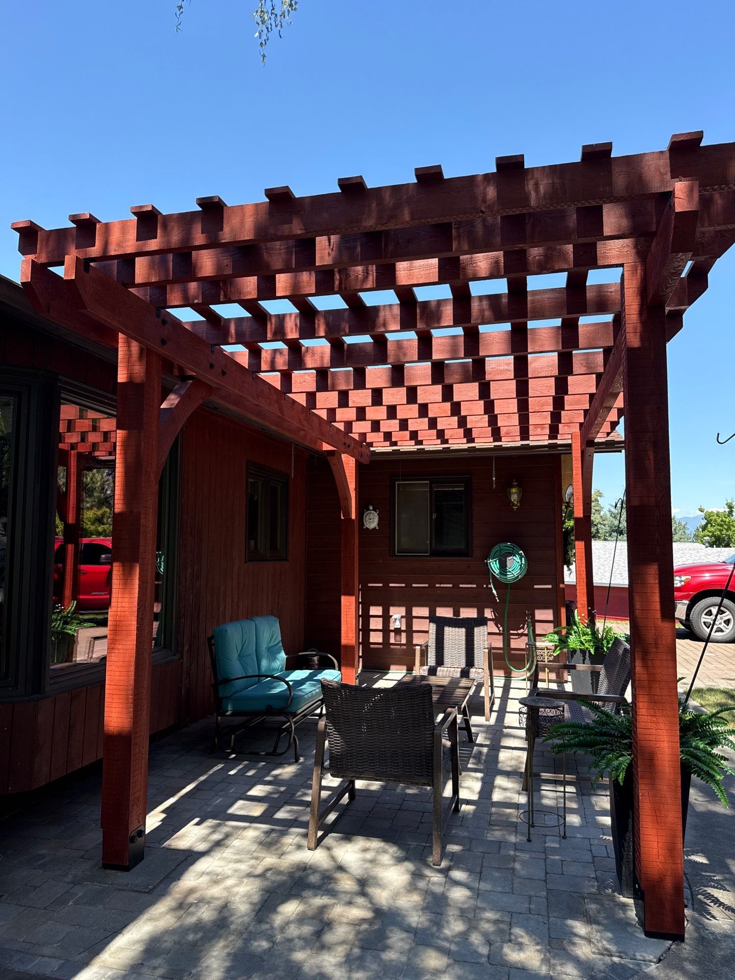 Custom Stained Timber Pergola by SAGE Decks