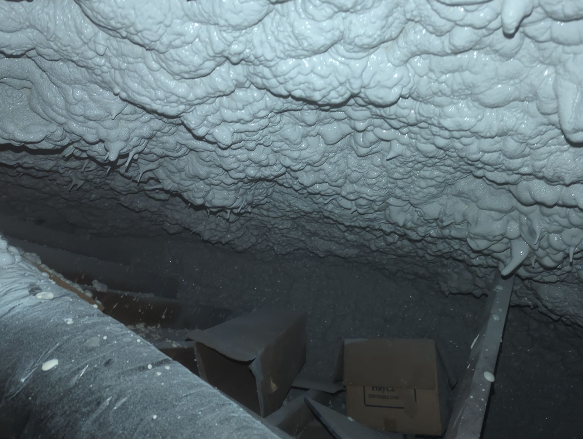 Attic Retrofit using open cell spray foam by NYS Foam & Energy