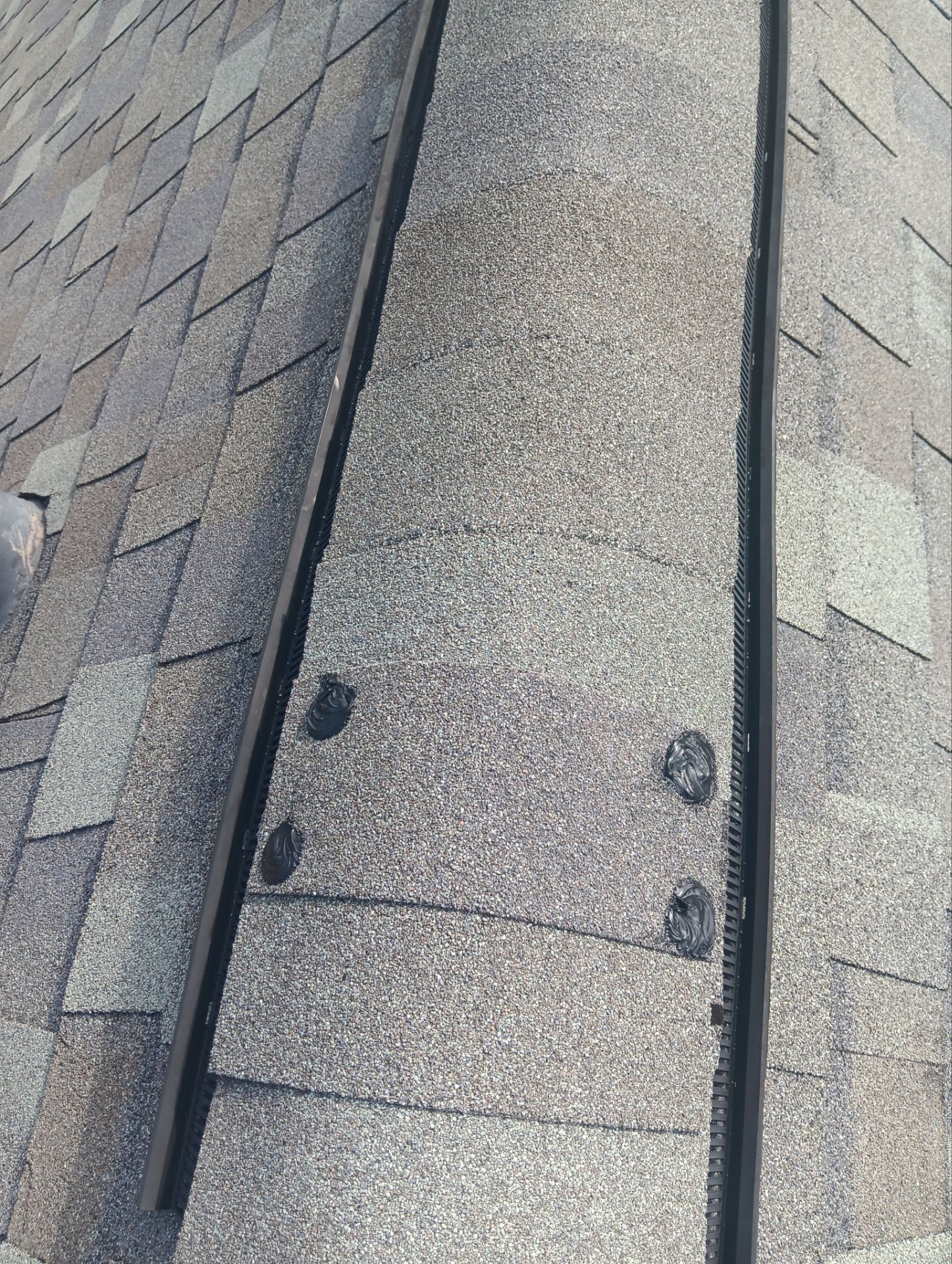 Hail Damage using Owen's Corning Duration (Lifetime) Shingles by Roof Repair Company