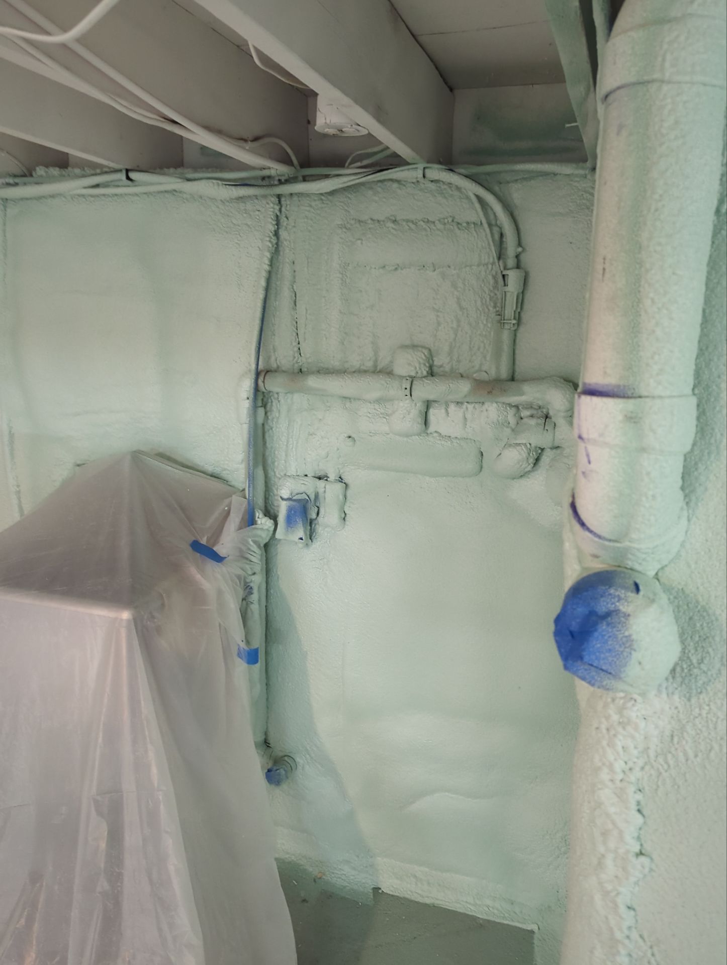 Basement Exterior Walls using Closed Cell Spray Foam by NYS Foam & Energy