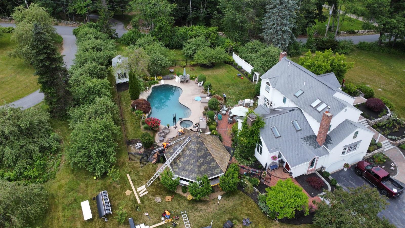 Standing Seam Black Metal Roof- Gazebo by Loyalty Exterior Solutions 