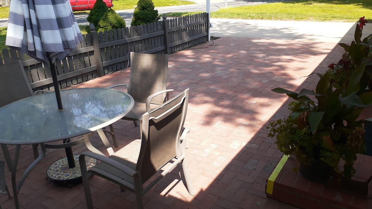 Uneven Patio Repaired! by LAND ESCAPES LLC