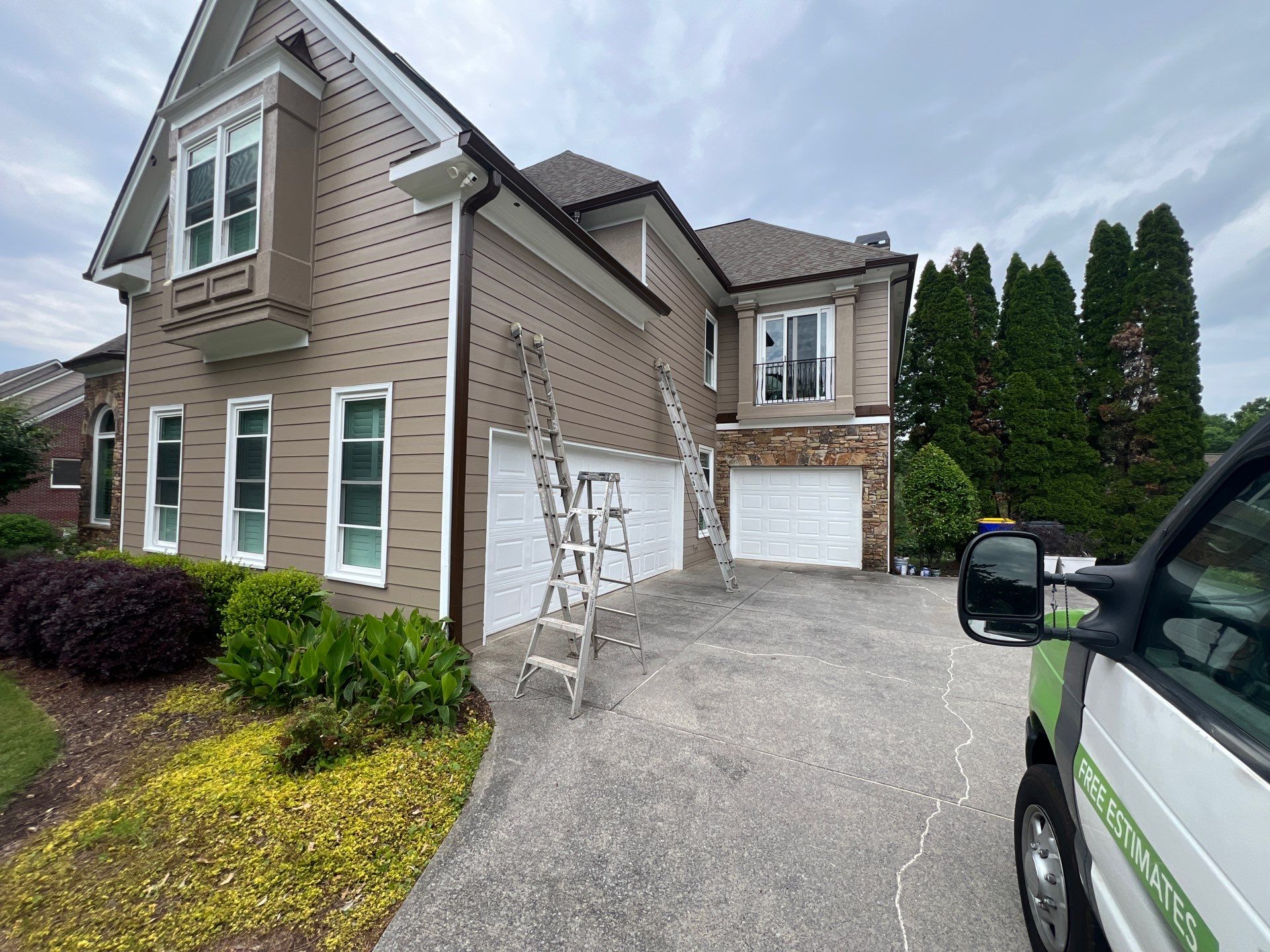 Full Exterior Siding Replacement and Stone Veneer Installation in Roswell by Swift Home Renovations
