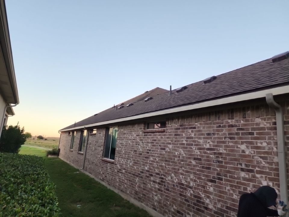 Insurance Claim Roof and Gutters using GAF Timberline HD Barkwood by Tex-Line Roofing