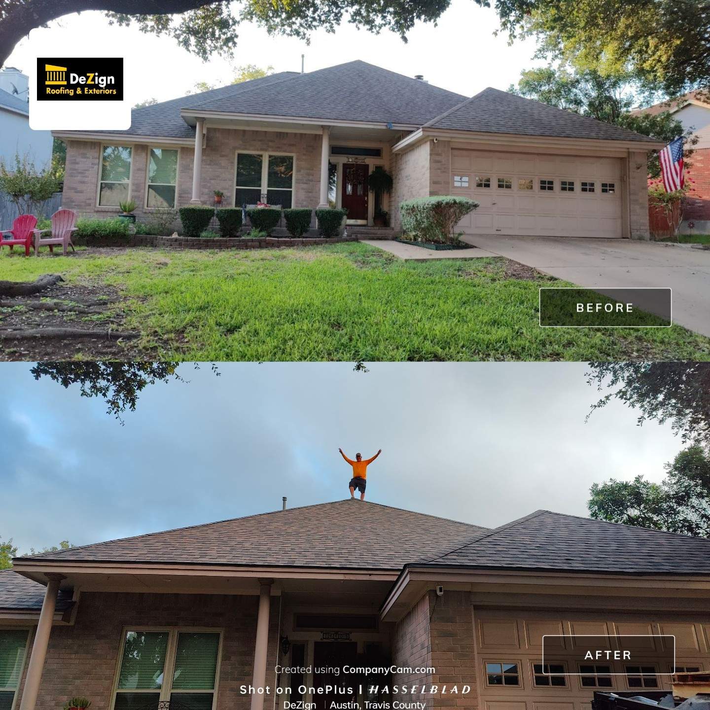 Residential Roofing Installation using IKO Dynasty Class 3 Driftshake by DeZign Roofing & Exteriors