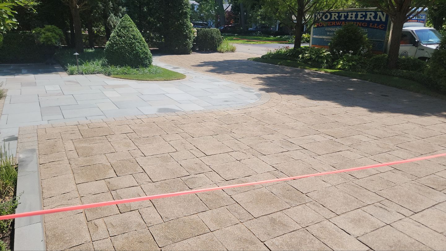 Brick paver clean, sand and seal.  using Surebond SB-1300 by Northern Power Washing LLC.